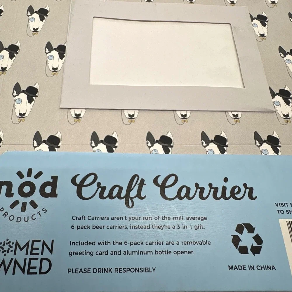 Nod Craft Carrier 6 Pack Beer Holder‎ with Bottle Opener Gift Housewarming Host